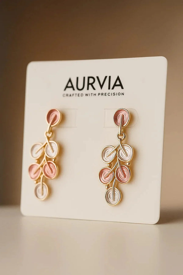 Premium Leaf Earrings Anti-Tarnish Design | AURVIA