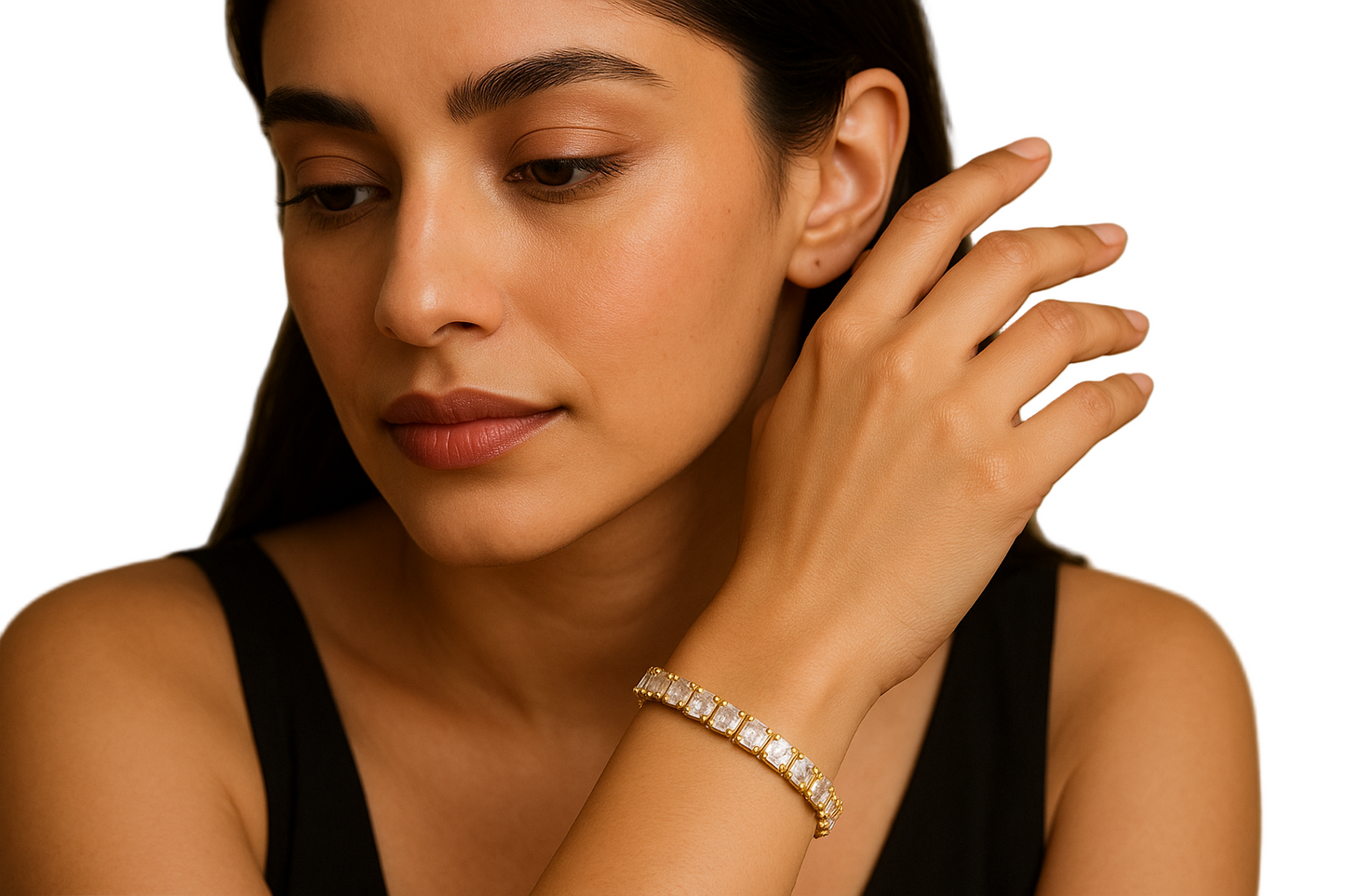AURVIA Waterproof Moissanite Tennis Bracelet Sterling Silver - Anti-Tarnish Luxury