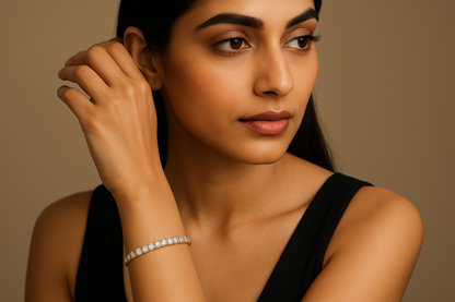 Sophisticated Indian woman with delicate tennis bracelet - Image 5